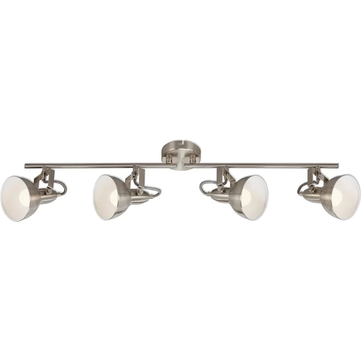 BRILONER - Deckenlampe Vintage schwenkbar, E14 Fassung, max. 40 Watt, Deckenleuchte, Lampe, Wohnzimmerlampe, Schlafzimmerlampe, Küchenlampe, Deckenstrahler, Deckenbeleuchtung, 79x19 cm, Satin-Weiß – Bild 1