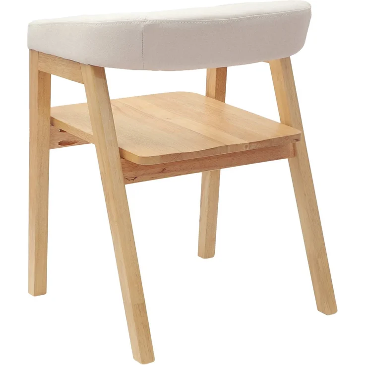 vidaXL Esszimmerstühle 2 pcs Natur 54 x 57 x 73 cm Massives Gummiholz 42020423 – Bild 6
