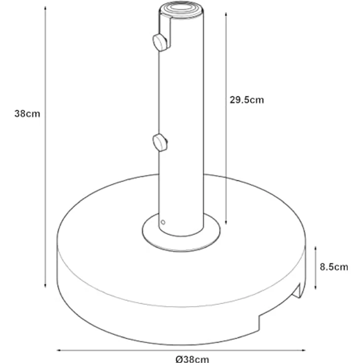 Sonnenschirmständer Bomba Granit Ø38x8,5cm [casa. pro] – Bild 5
