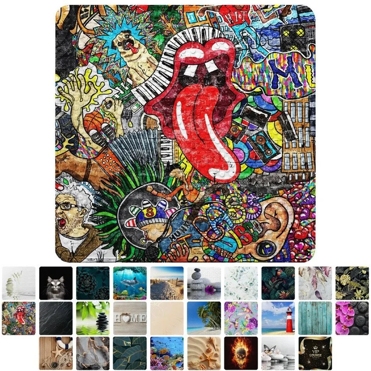 Sanilo Duschmatte mit Motiv, viele schöne Badematten zur Auswahl, rutschfeste & sichere Badematte, hochwertig, Kunststoff PVC, quadratisch, 230 extra starke Saugnäpfe, 53x53 cm, waschbar – Bild 5
