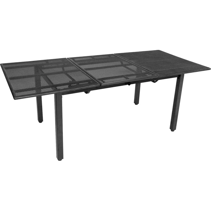 greemotion Ausziehtisch Toulouse 140/200x74x90 cm ? Stabiler Gartentisch mit ausziehbarer Funktion, höhenverstellbaren Füßen, wetterfest ? Farbe: eisengrau – Bild 3