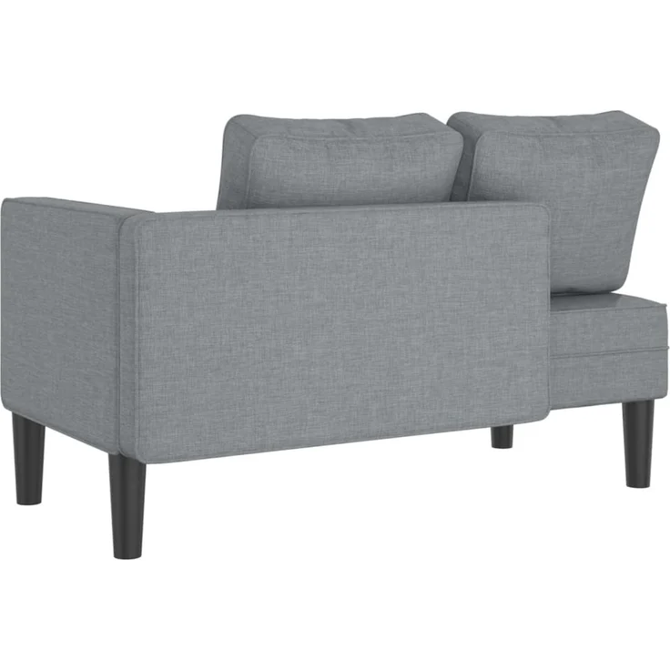 vidaXL Chaiselongue mit Kissen, Hellgrau Stoff, 116,5 x 62 x 57,5 cm – Bild 5