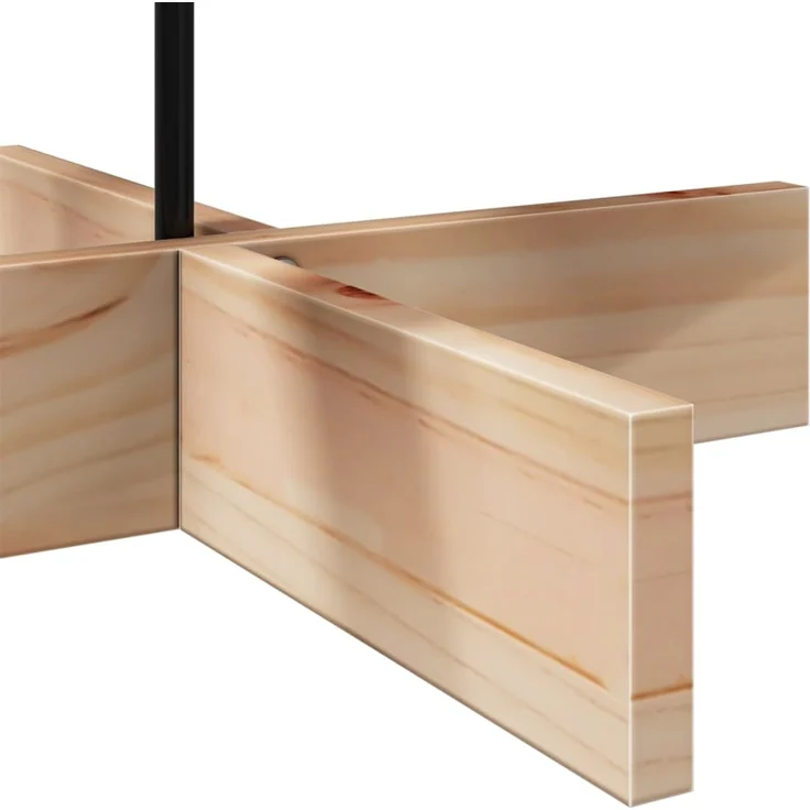 vidaXL Weihnachtsbaum Holz zum Schmücken 100 cm Massivholz Kiefer 858204 – Bild 5