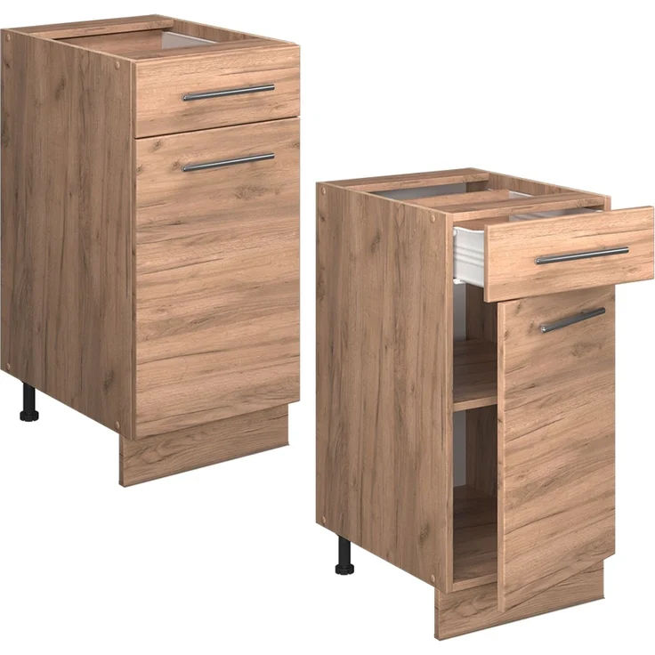 Küchenunterschrank Fame-Line Goldkraft Eiche 40 cm , AP Anthrazit Vicco – Bild 6
