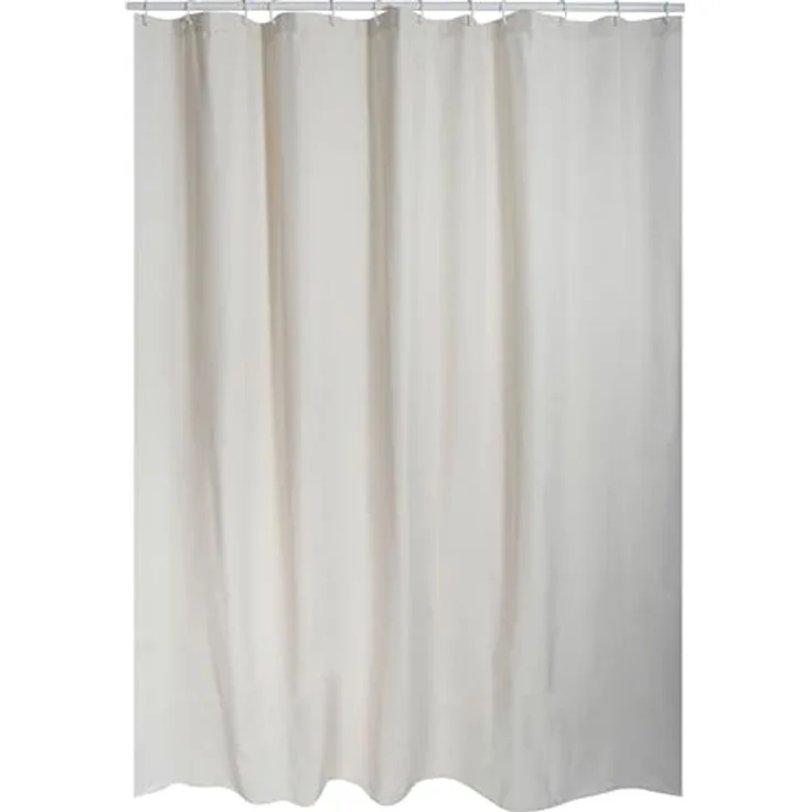 MSV Anti-Schimmel Duschvorhang "Naturel" Anti-Bakteriell, waschbar, wasserdicht Polyester/Baumwolle 180x200cm