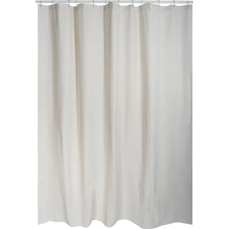 MSV Anti-Schimmel Duschvorhang "Naturel" Anti-Bakteriell, waschbar, wasserdicht Polyester/Baumwolle 180x200cm – Bild 1