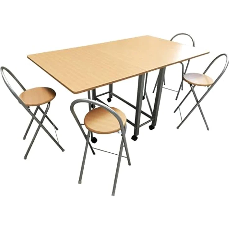 Aranaz S.L. Holz-Maniküre-Set Buch und Vier Hocker aus Holz und Metall, Melamin, groß – Bild 1