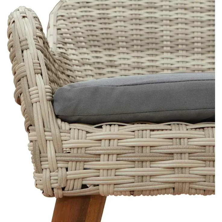 vidaXL Garten Essgruppe 9 stk. Hellgrau Poly-Rattan 3261718 – Bild 10