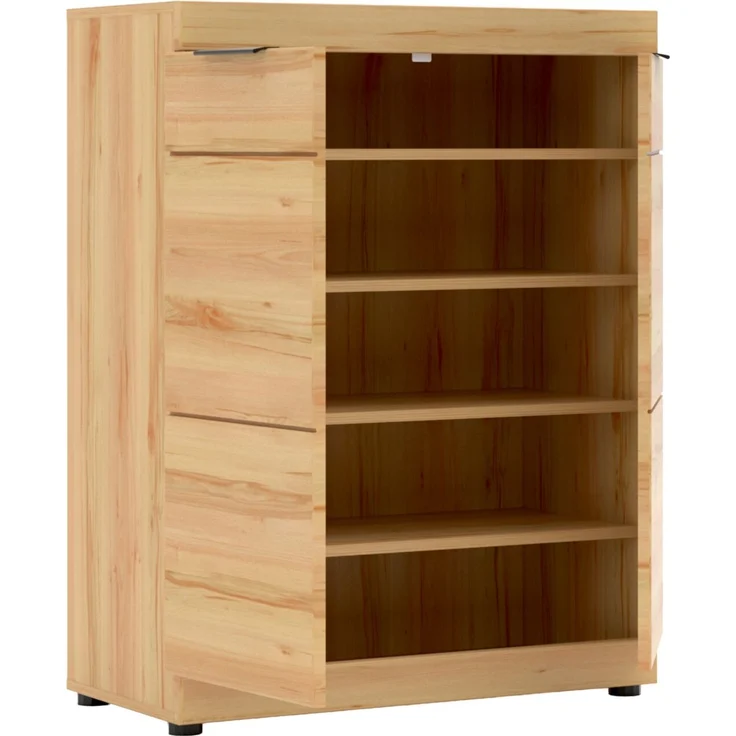 XORA 'OHIO' Schuhkommode Front MDF Wildbuche Nachbildung, Wildeiche, 80 x 105 x 40 cm, mit Softclose, Platz für ca 15 Paar Schuhe – Bild 2