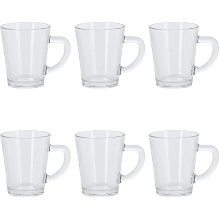 Koopmann Espressoglas mit Henkel 6tlg EH - Büro & Garten & Esszimmer & Wohnzimmer & Küche Gläser in Transparent – Bild 4
