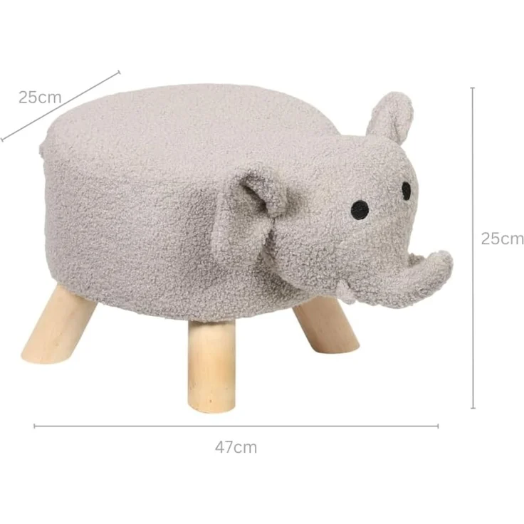Kesper - Sitzhocker Elefant-Design – ca. 47×25×25 cm - FSC®-Kiefernholz - Polyester - bis 50 kg – montiert - 17451 – Bild 3