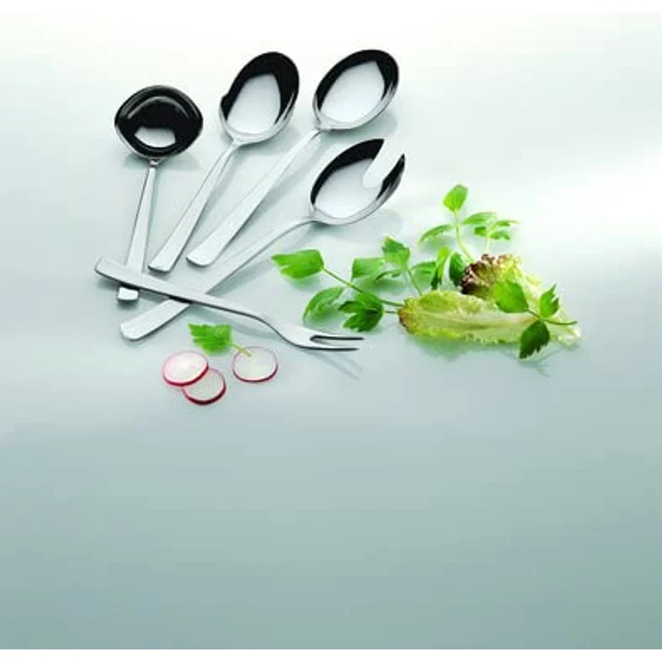 RÖSLE Vorlegegabel VS600, Hochwertige Gabel zum Servieren von Fleisch, Wurst und Käse, Edelstahl 18/10, Länge 19 cm, spülmaschinengeeignet, Silber – Bild 3