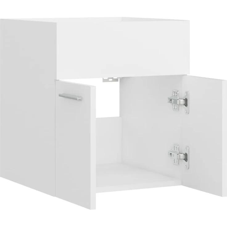 Waschbeckenunterschrank, Badschrank, Unterschrank Weiß 41x38,5x46 cm Holzwerkstoff j374p – Bild 5
