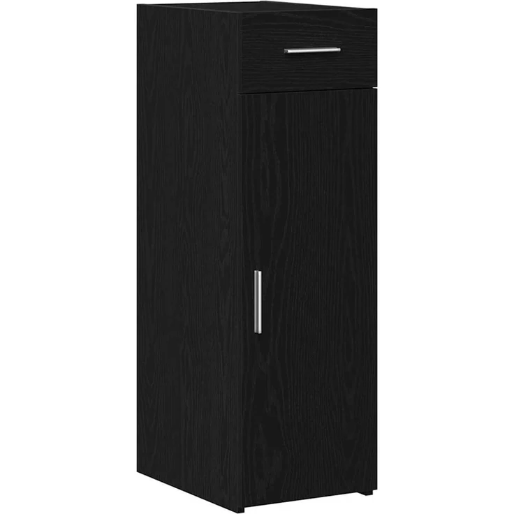 vidaXL Sideboard mit Schubladen Schwarz Eichen-Optik 30 x 42,5 x 93 cm 868751 – Bild 2