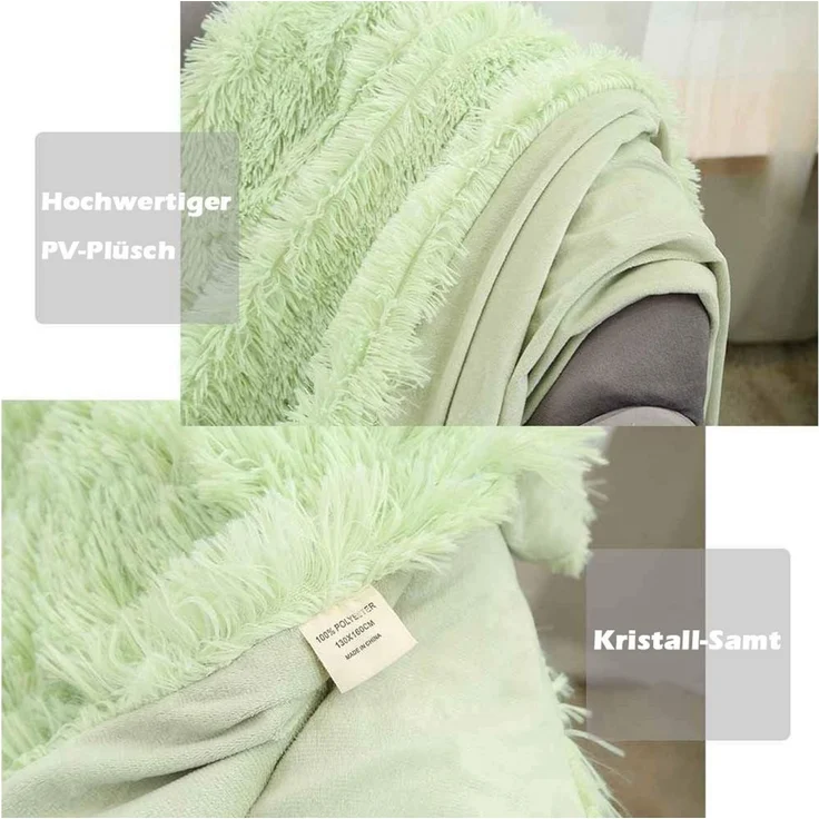 Wohndecke Kuscheldecke Flauschig,Ultraweiche Fleecedecke Leichte Warme Sofadecke, TUWENA, Wohn Kuscheldecke, Gemütliche Couchdecke, Atmungsaktiv & Pflegeleicht – Bild 2