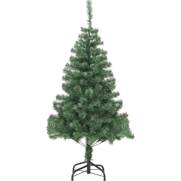 vidaXL Weihnachtsbaum mit LED-Beleuchtung Grün 150 cm PVC und Stahl 3396373 – Bild 5