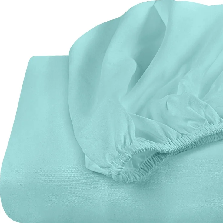 Utopia Bedding - 2er Set Spannbettlaken 140x200 cm - Spa Blau - Gebürstete Mikrofaser Spannbetttuch - 35 cm Tiefe Tasche – Bild 6