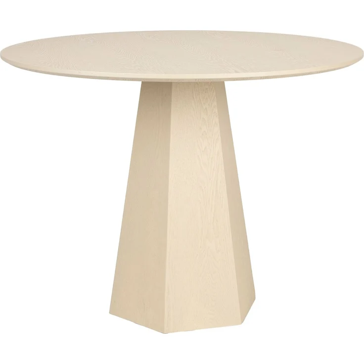 Zuiver Esstisch Pilar Rund aus Eschenfurnier in Beige, Ø100 cm, 100x100x76 cm – Bild 1