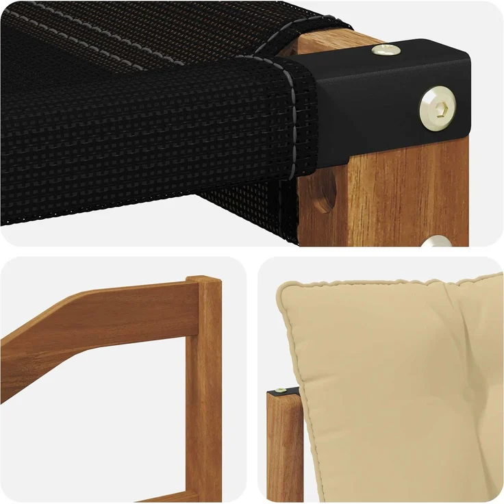 vidaXL Outdoor-Sofagarnitur 4 stk. 4-Sitzer Natur und Beige 3369420 – Bild 7
