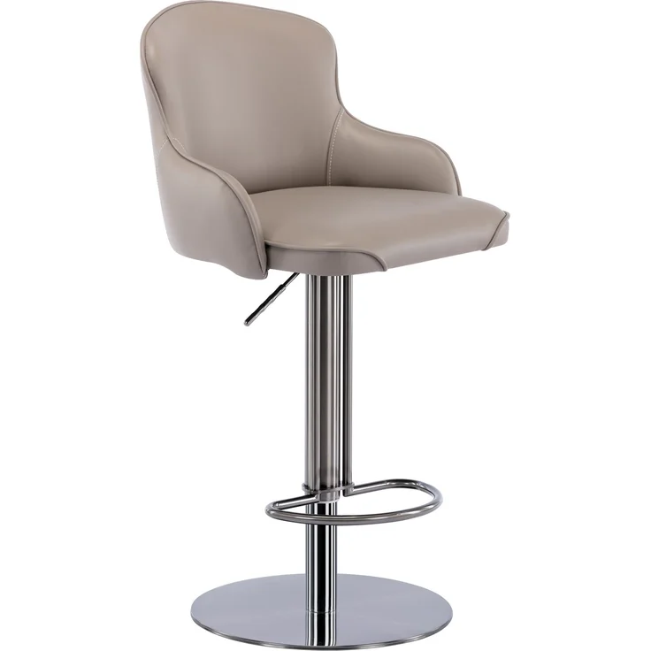 Schwarze Barhocker aus Titan-Edelstahl, hochwertiger moderner Barstuhl mit Rückenlehne, drehbar und höhenverstellbar für Küchentheke und Esszimmer – Herde – 52,5 x 52,5 x 116 cm – YOUDENOVA – Bild 1