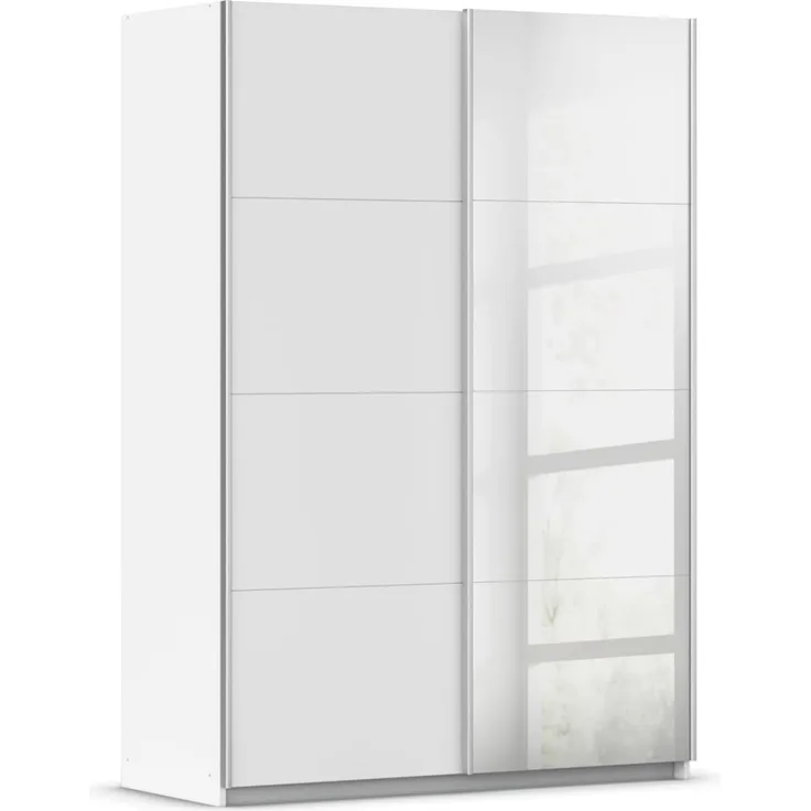 rauch Kleiderschrank, Schwebetürenschrank SUBITO, 2-türig, 1 Spiegeltüre, Alpinweiß, 136 x 197 x 61 cm