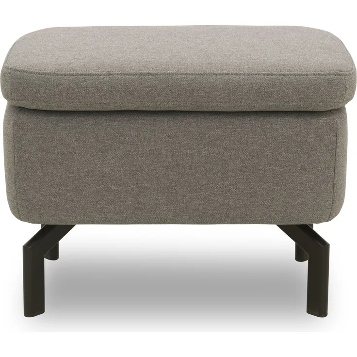 DOMO Collection Dallas, Hocker, Webstoff hell grau, 57 x 40 cm