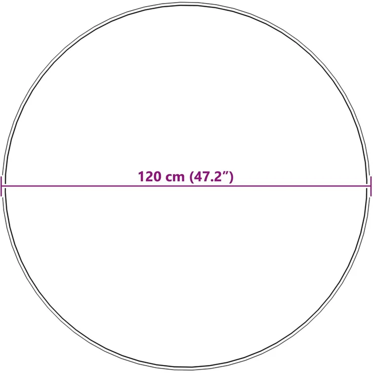 vidaXL Kunstschaffell Teppich Tafalla Anthrazit Ø 120 cm Polyester 42021603 – Bild 9