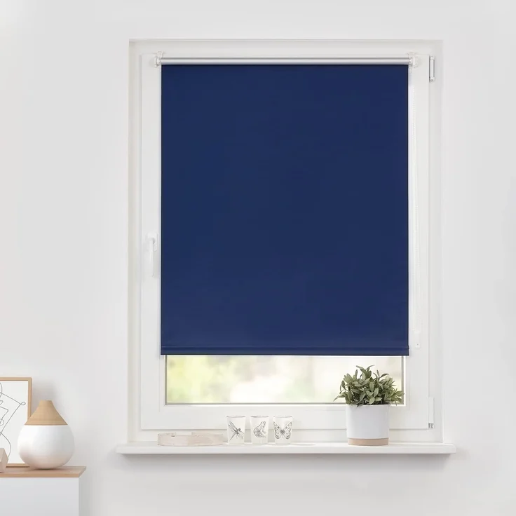 Lichtblick Sonnenschutzsysteme GmbH Thermo-Rollo Vancouver 95 cm x 150 cm (BxL) Blau Verdunkelnd & Thermofunktion; Klemm- und schraubbar; Energiesparend – Bild 2