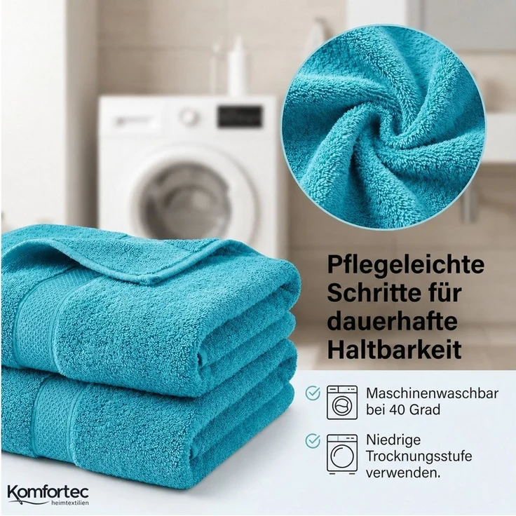 Komfortec Gästehandtücher Set aus 100% Baumwolle, (12-St) – Bild 4