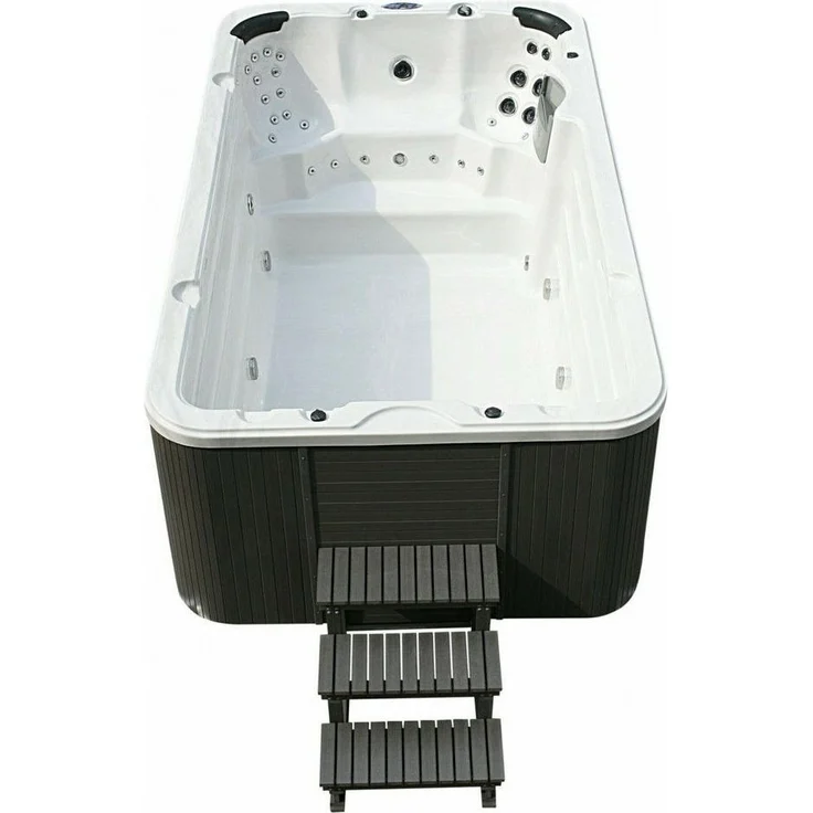 XXXL Luxus-LED Swim Spa, 400 x 230 cm, Whirlpool mit Gegenstromanlage, Outdoor-Schwimmbecken – Bild 3