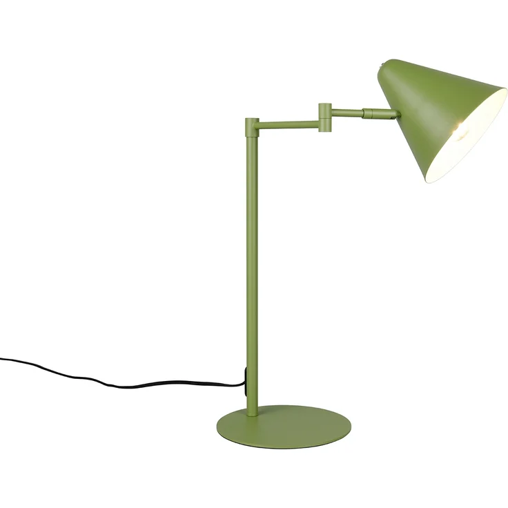 Retro Schreibtischlampe COSIMA mit Schwenkarm aus Metall Grün, Höhe 50,5cm – Bild 2