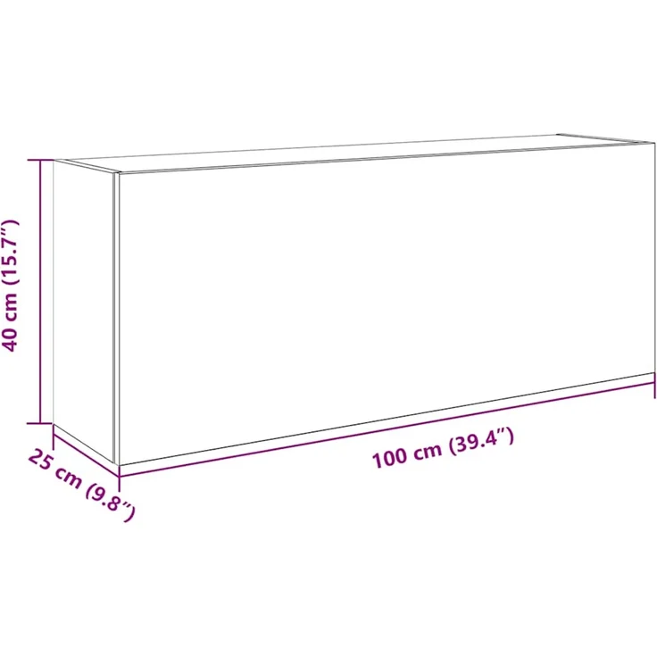 vidaXL Bad-Wandschrank Weiß 100x25x40 cm Holzwerkstoff 860103 – Bild 12
