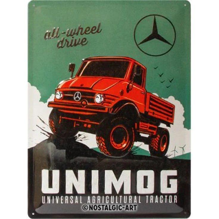 Nostalgic Art Blechschild Daimler Truck - Unimog - 30x40cm – Metall – Mehrfarbig – 23340