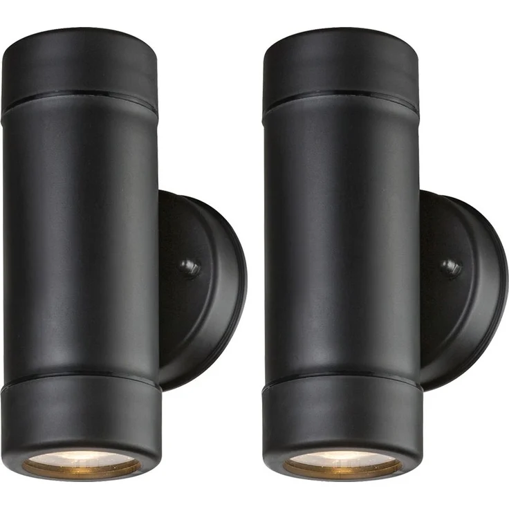 2er Set LED Wandleuchten in Schwarz für den Garten COTOPA – Bild 1