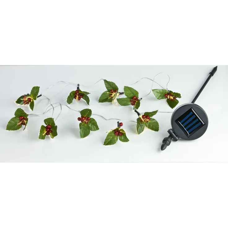 LED Solar Gartendeko Blumenkasten Laterne Solarleuchte Lichterkette Kunstpflanze