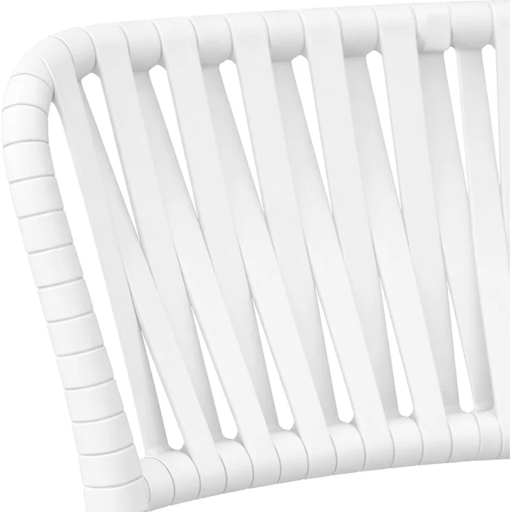 CLP 6er Set Gartenstühle stapelbar Portofino wetterfeste Kunststoffstühle,weiß – Bild 7