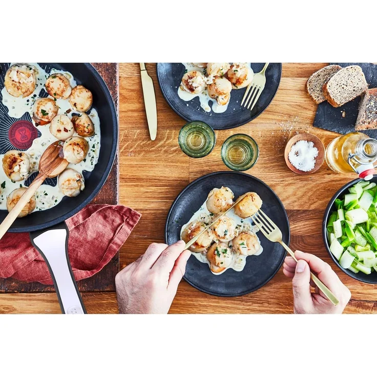 Tefal G25908 Unlimited On Bratpfanne | 32 cm | mit kratzfester Titanium Antihaft-Beschichtung | Thermo-Signal | PFOA-frei | geeignet für alle Herdarten, auch für Induktionsherde | schwarz – Bild 9