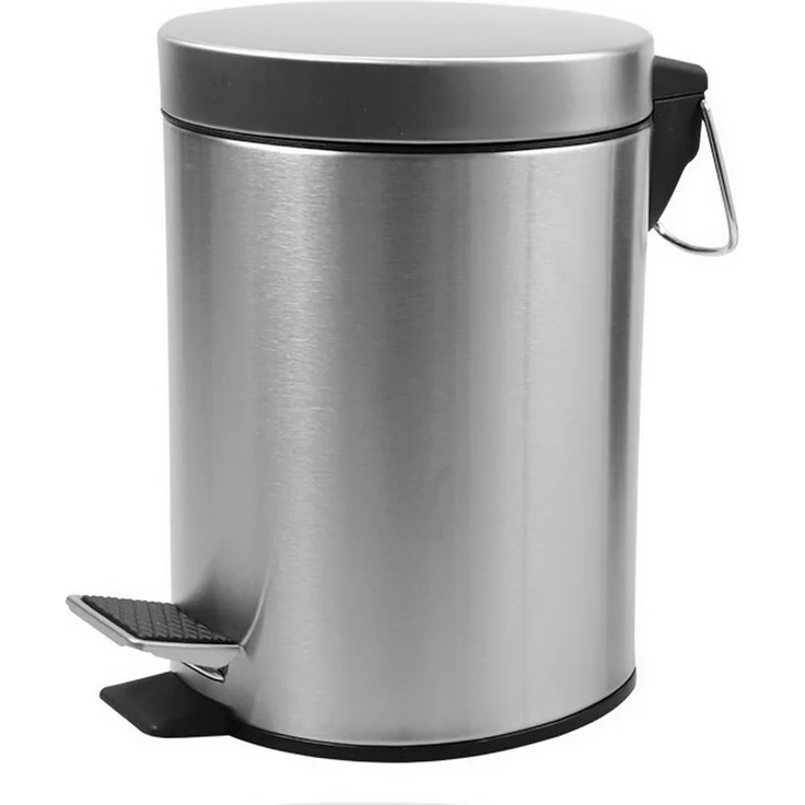 HomeLine 3 L Tretmülleimer Tret-Abfalleimer Kosmetikeimer 613-400541 silber
