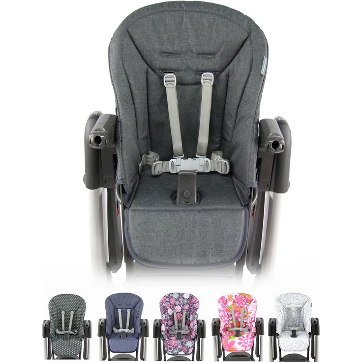 BAMBINIWELT Ersatzbezug Sitzkissen Bezug kompatibel mit Peg Perego TATAMIA & NEW BORN (meliert dunkelgrau)