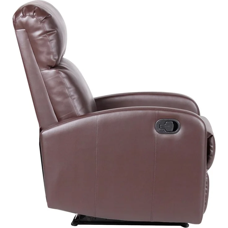 Svita 'Lex' Relaxsessel mit Liegefunktion, ergonomisch geformt, Kunstleder braun, 101 x 91 x 65 cm – Bild 6
