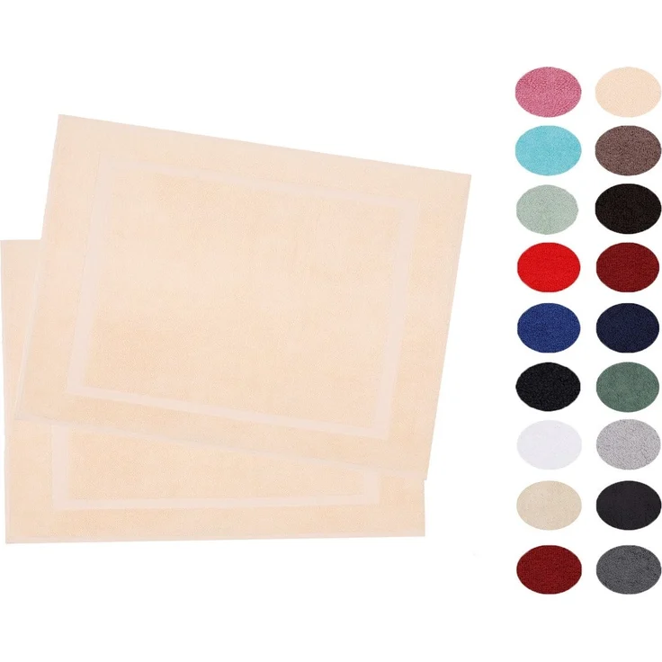 Betz Badematte 2 Stück Badvorleger Premium Badteppich Größe 50x70 cm, unbeschichtet, beidseitig nutzbar, beidseitig nutzbar, Baumwolle, Qualität 650g/m² – Bild 2