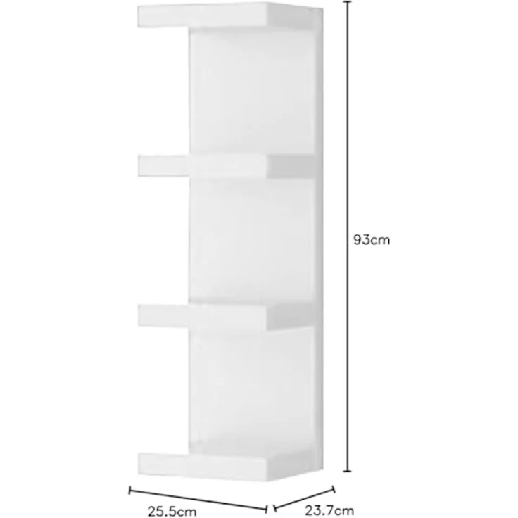 Homemania HOMSAN_051 Regal mit Kamm, zur Wanddekoration, Schlafzimmer, Büro-MDF, Weiß, 25,5 x 93 x 23,7 cm – Bild 2