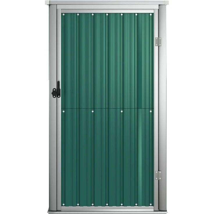 vidaXL Gerätehaus Grün 88x89x161 cm Verzinkter Stahl 316205 – Bild 3