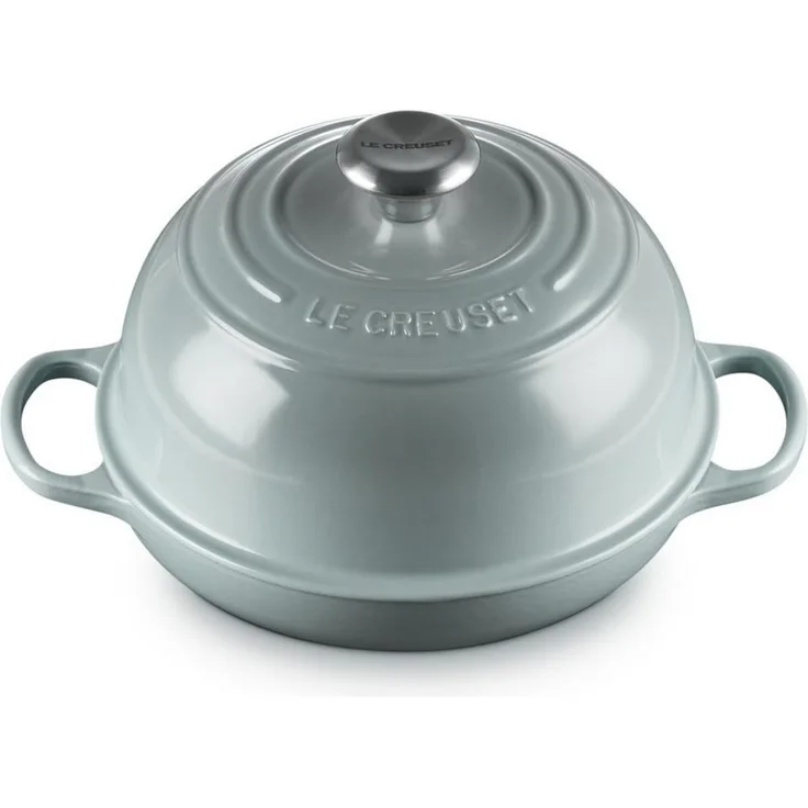 LE CREUSET Bräter Signature Brot Bräter 24cm, Gusseisen, Rund, Ø 23,9 cm, 3,5 l, 4,84 kg, Sea Salt, 21301247170430