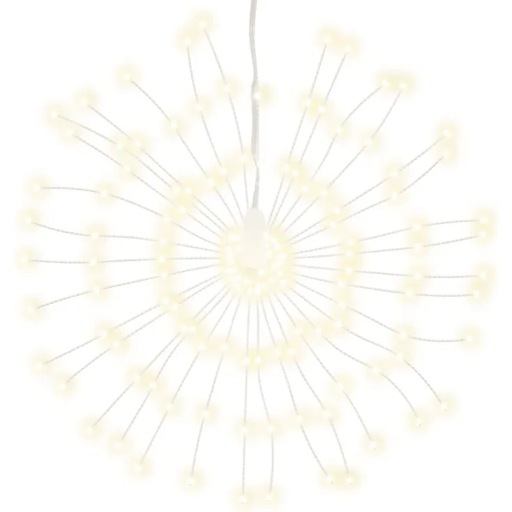 vidaXL Weihnachtsbeleuchtung Feuerwerk 140 LEDs Warmweiß 17 cm 356219