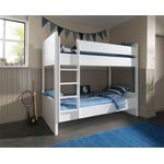 Vipack 'Robin' Etagenbett, inkl. Absturzschutz, Holz Weiß, 90x200 cm