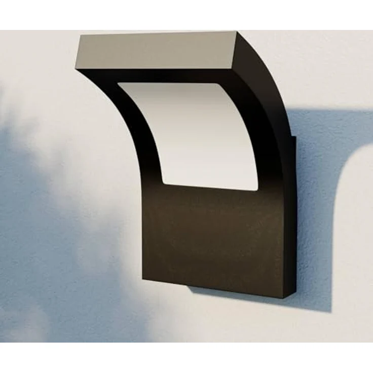 Arcchio LED Wandleuchte Advik, moderne Außenwandleuchte in Schwarz aus Aluminium, 1-flammig, IP65, energiesparend für Terrasse und Garten – Bild 4