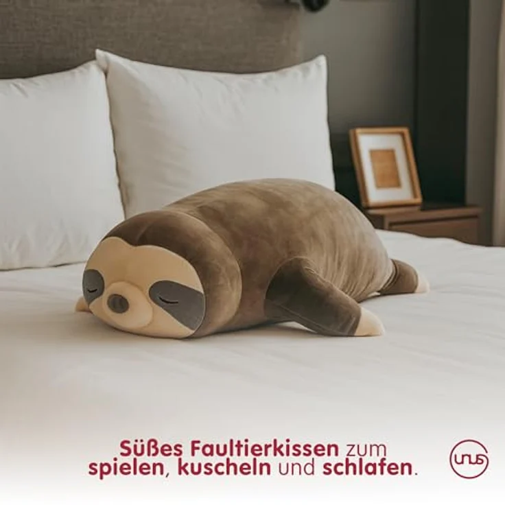 UNUS HOME Aufbewahrungsbox Faultier Kissen (1 St, 50 cm), Lagerungskissen Stillkissen Kissen für Kinder Dekoration extrem weich – Bild 3