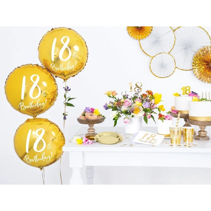 partydeco Pappteller, Pappteller rund 18cm gold 6er Set – Bild 4