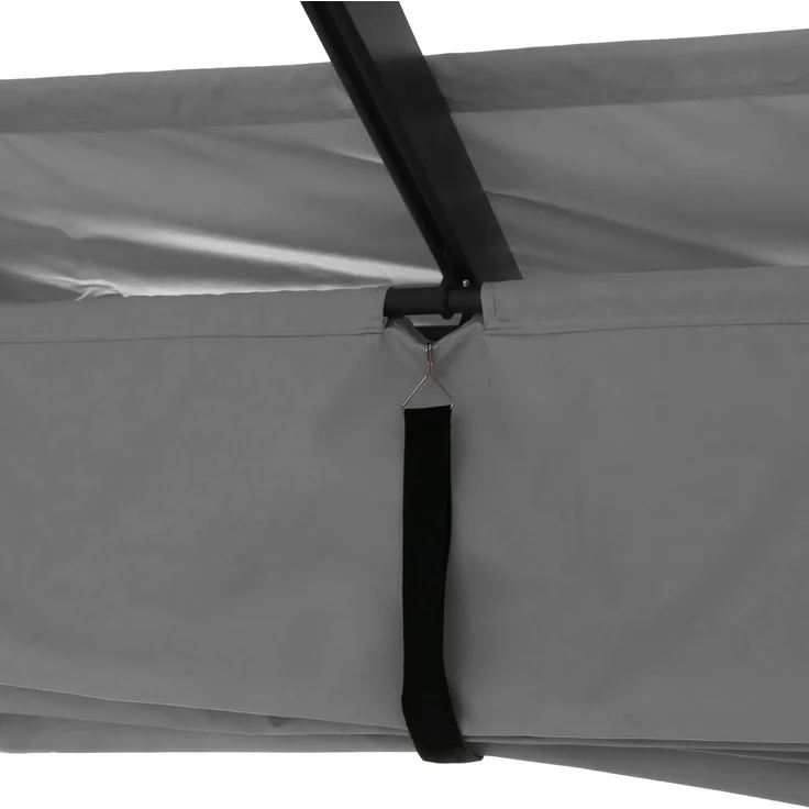 Mendler 'HWC-N93' Pergola, stabiles 8cm-Gestell mit Schiebedach UV50+ 3x3 m, Aluminium, Grau – Bild 4